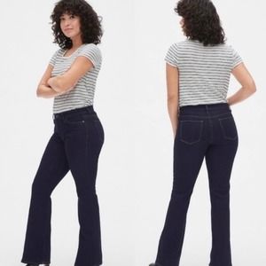 Gap Factory Mid Rise Boot Cut Dark Wash Jeans Ladies Size 6 Non Distressed